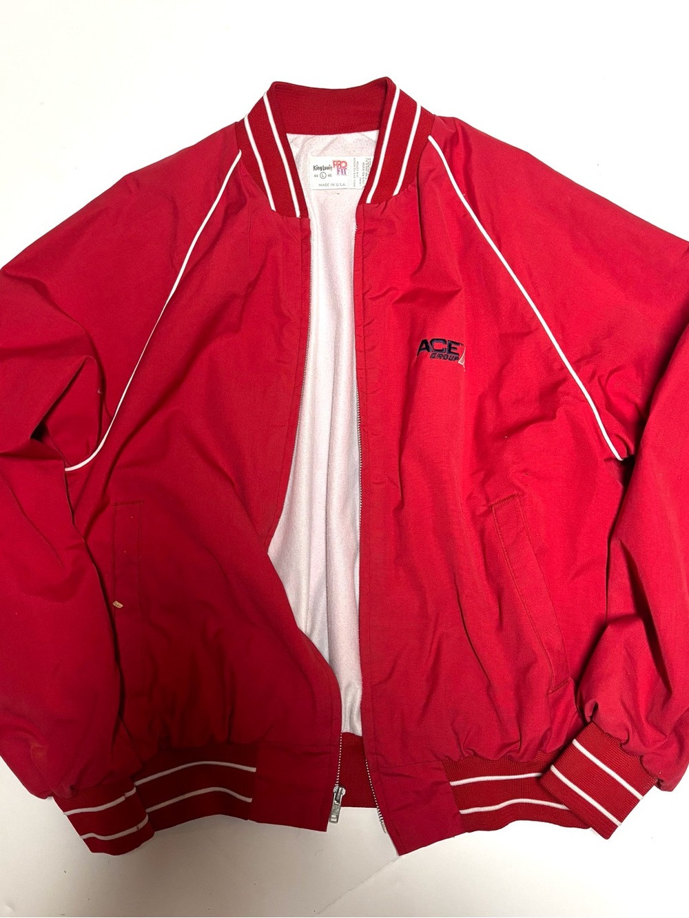 ACE Red Varsity Bomber Jacket